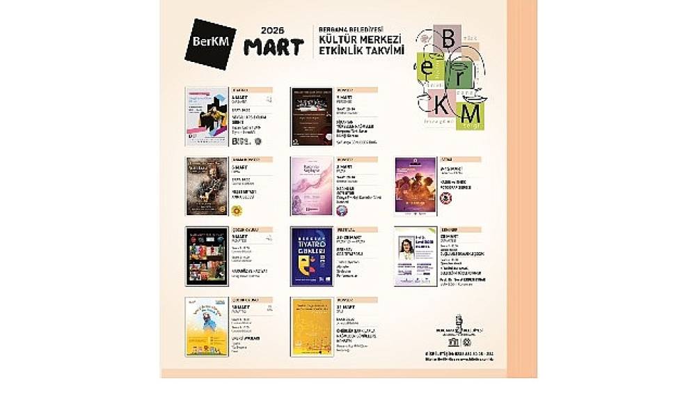 Bergama Belediyesi K&uuml;lt&uuml;r Merkezi'nde Mart Ayı Dopdolu Ge&ccedil;ecek