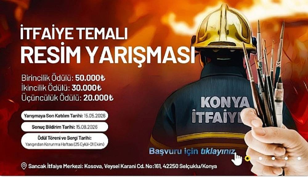 Konya B&uuml;y&uuml;kşehir'den &ldquo;İtfaiye" Temalı Resim Yarışması