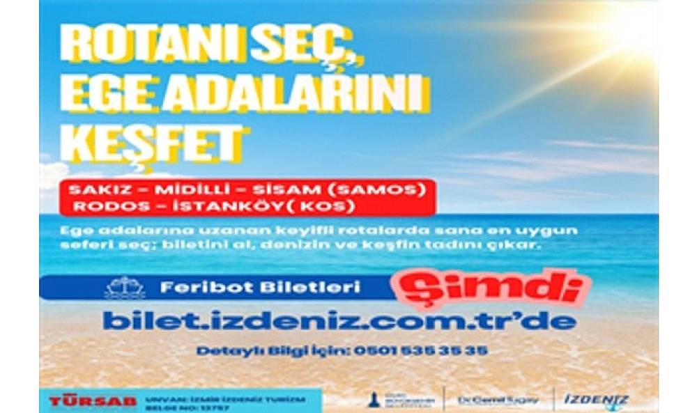 İZDENİZ'den Ege adalarına online feribot bileti kolaylığı