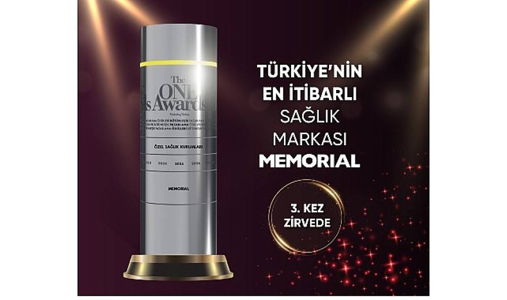 Memorial Sağlık Grubu,    &ldquo;Yılın En İtibarlı Markası" Se&ccedil;ildi