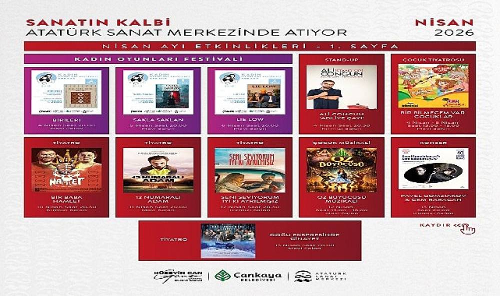 Atat&uuml;rk Sanat Merkezi'nde Nisan Ayı Etkinlikleri
