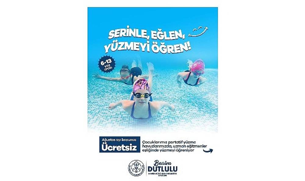 Manisa'da &Ccedil;ocuklar Hem Serinleyecek Hem Y&uuml;zme &Ouml;ğrenecek
