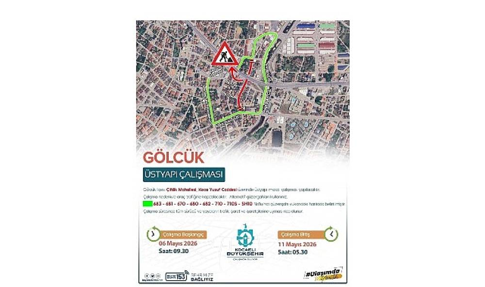 G&ouml;lc&uuml;k Koca Yusuf Caddesi'nde &ccedil;alışma var   