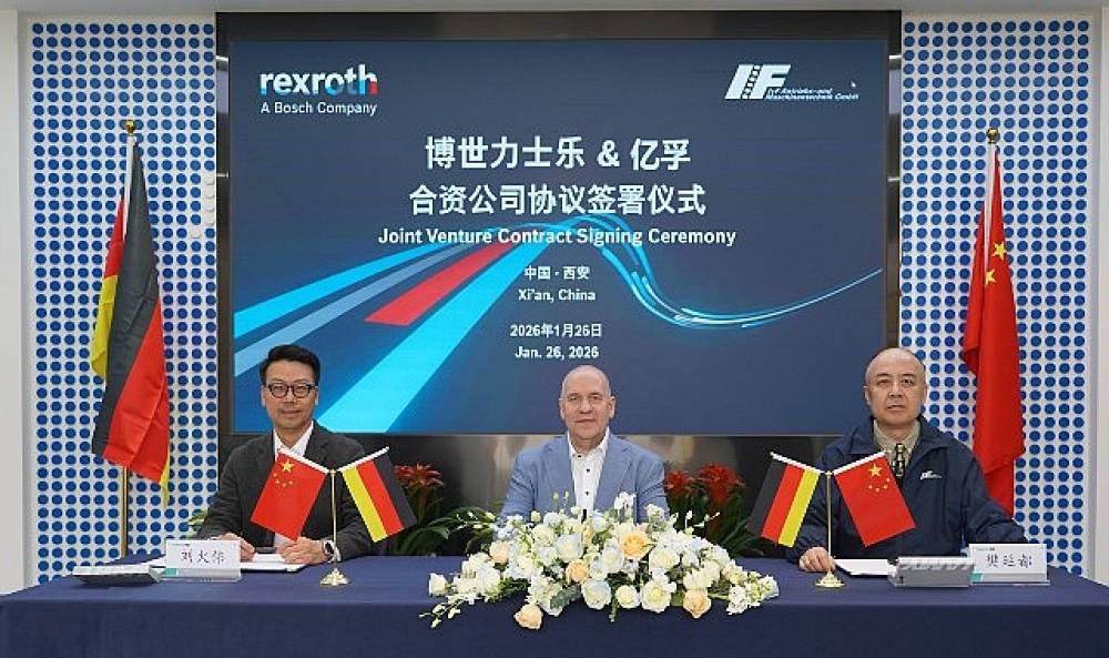 Bosch Rexroth, &Ccedil;in'de Xi'an IF Intelligent Equipment ile ortak girişim anlaşması imzaladı