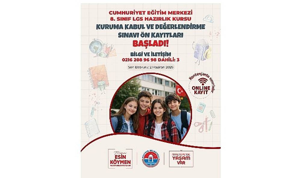 Maltepe Belediyesi'nin LGS Hazırlık Kursları'na başvuruları başladı