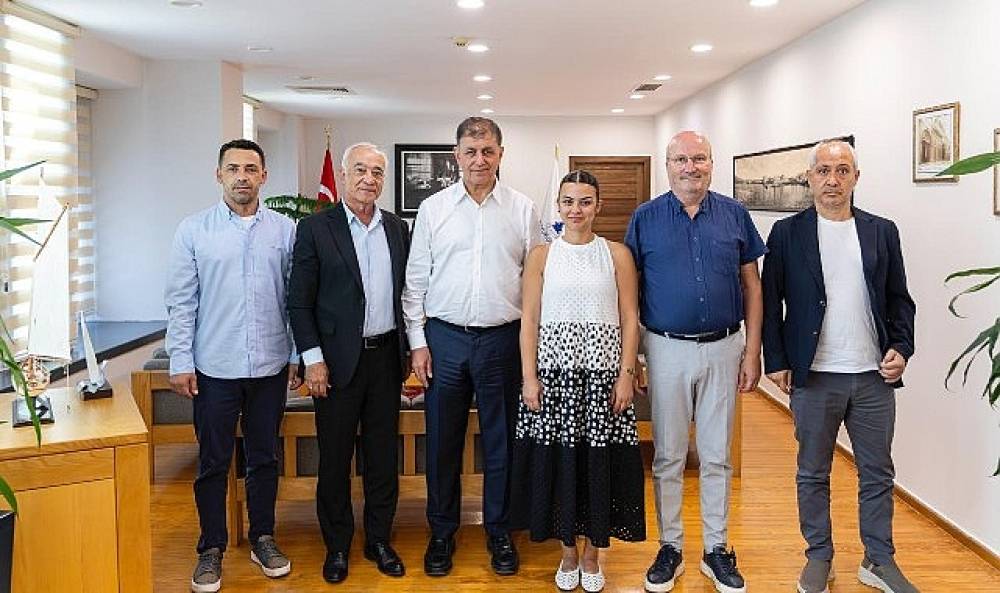  Seferihisar Belediye Başkan Vekili Fuat G&uuml;m&uuml;ş ve meclis &uuml;yelerinden Cemil Tugay'a ziyaret