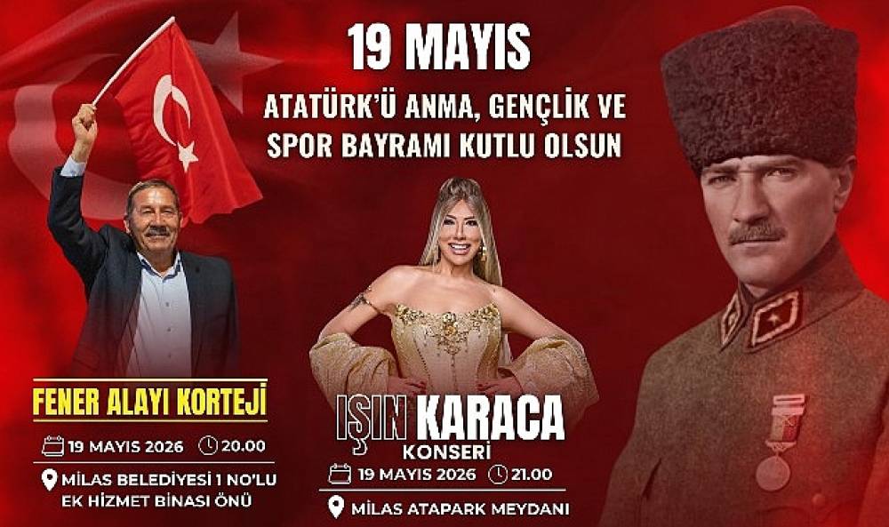 19 Mayıs Coşkusu Fener Alayı ve Işın Karaca Konseriyle Yaşanacak  