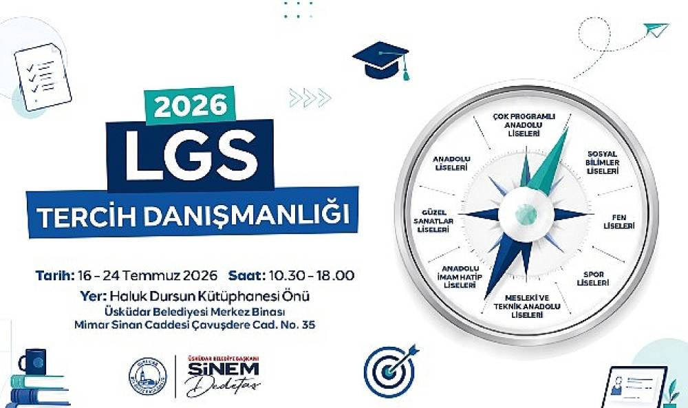 &Uuml;sk&uuml;dar Belediyesi'nden LGS Tercih D&ouml;neminde &Uuml;cretsiz Rehberlik Desteği