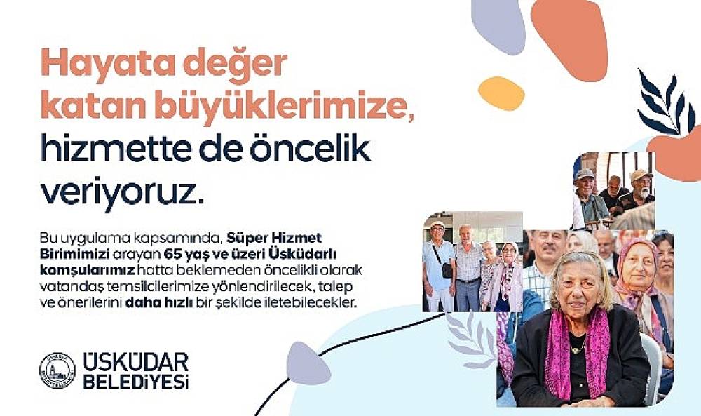 &Uuml;sk&uuml;dar Belediyesi'nden 65 Yaş ve &Uuml;zeri Komşulara &Ouml;ncelikli Hizmet
