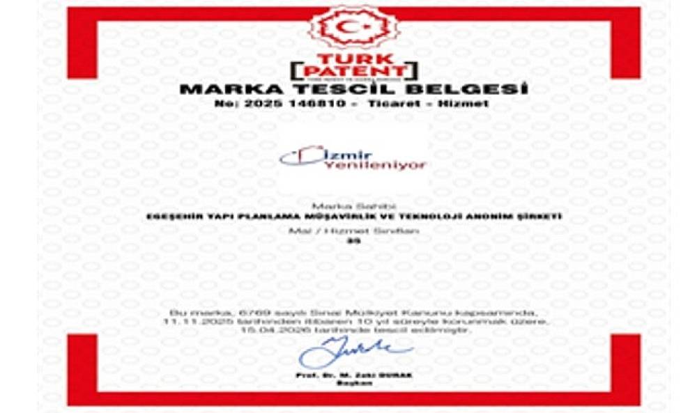 &ldquo;İzmir Yenileniyor" markası tescillendi
