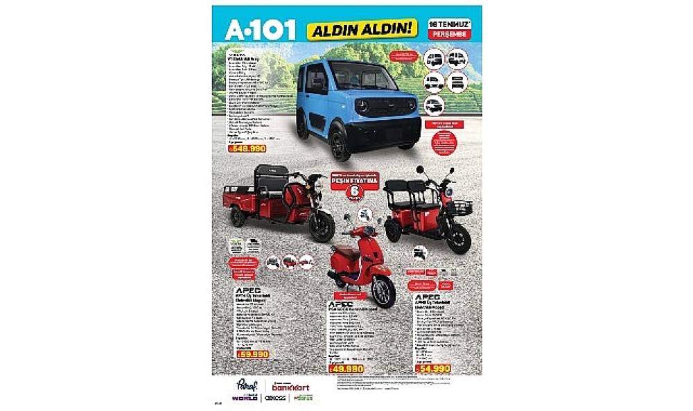 16 Temmuz'da A101'de Elektrikli Ara&ccedil; Dikkat &Ccedil;ekiyor