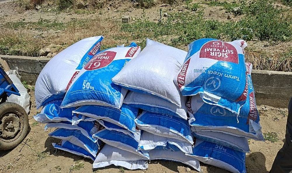 B&uuml;y&uuml;kşehir'den Yangından Etkilenen G&ouml;rdesli &Uuml;reticiye Yem Desteği