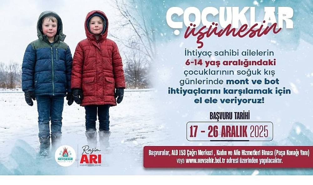 Nevşehir Belediyesi'nden &ldquo;&Ccedil;ocuklar &Uuml;ş&uuml;mesin" Kampanyası  