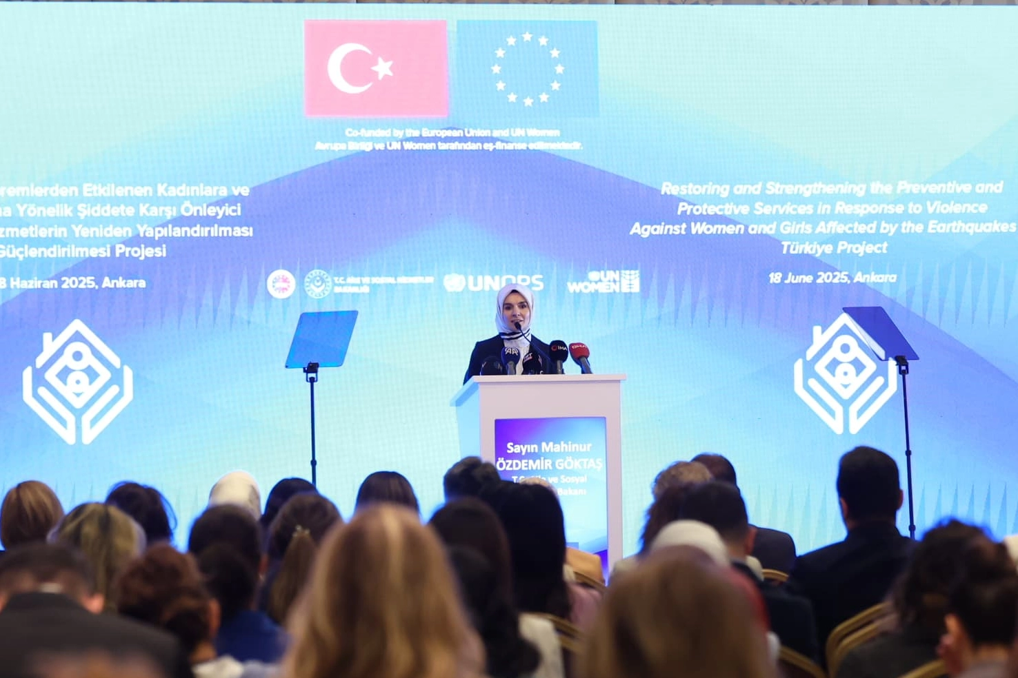 BAKAN GÖKTAŞ’TAN DEPREMZEDE KADINLARA GÜVENCE: 4 İLDE YENİ KONUKEVİ MÜJDESİ