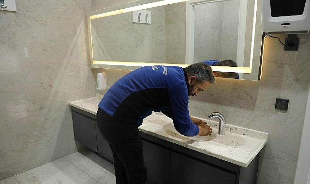 Büyükşehir Hizmet Binalarında Tasarruflu Musluk Uygulaması Başladı