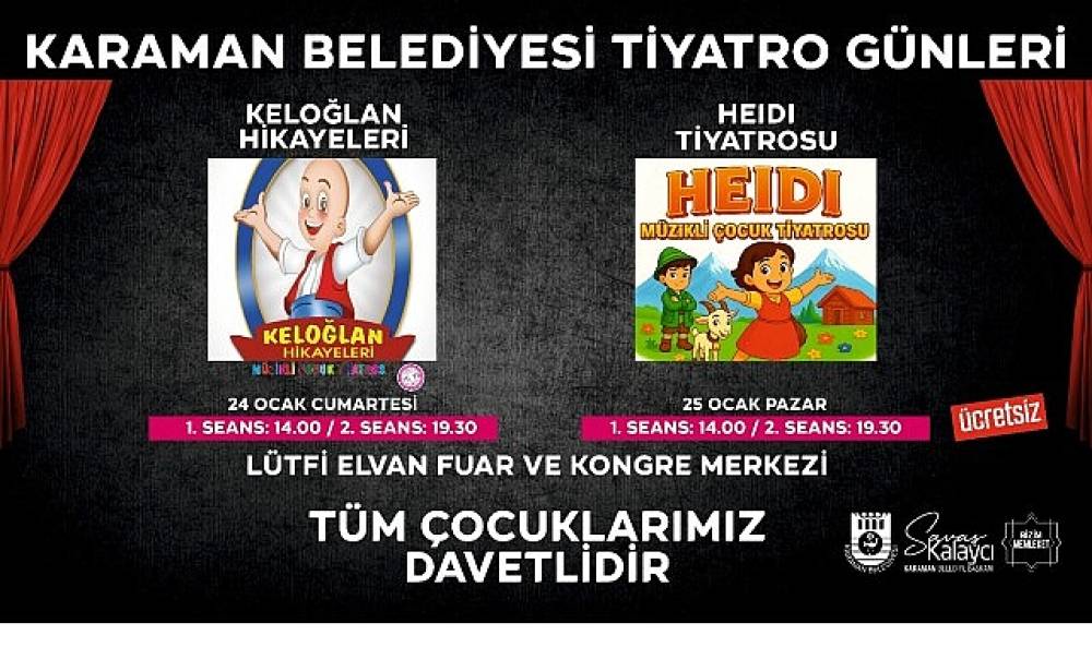 Karaman Belediyesi'nden &Ccedil;ocuklara Tiyatro Ş&ouml;leni