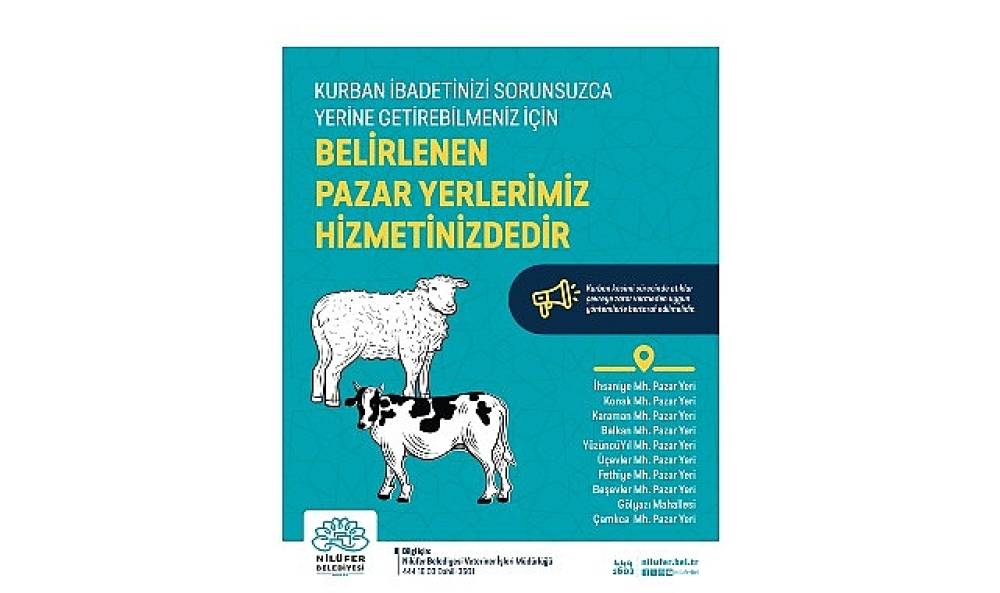 Nil&uuml;fer'de kurban kesim yerleri belirlendi