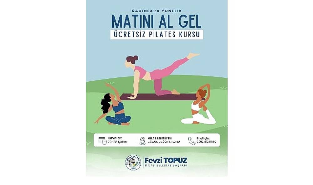 Milas Belediyesi G&uuml;ll&uuml;k'te Pilates Kursu A&ccedil;ıyor
