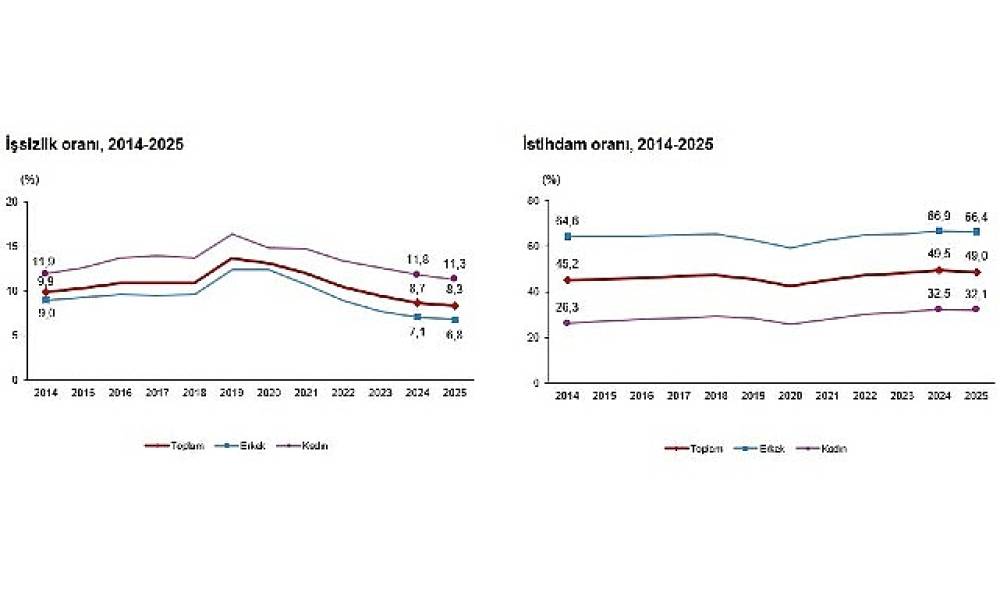  İşg&uuml;c&uuml; İstatistikleri, 2025
