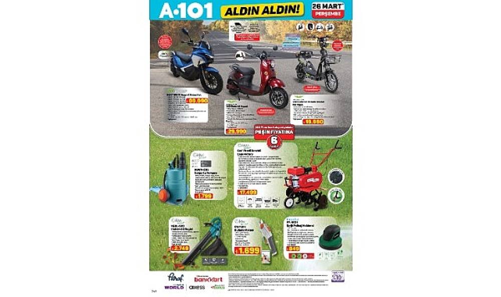 26 Mart'ta A101'de Mobilite &Uuml;r&uuml;nleri