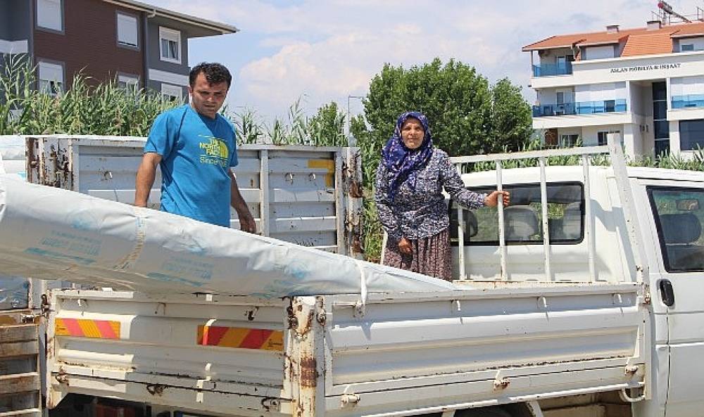 B&uuml;y&uuml;kşehir'den Gazipaşalı &uuml;reticilere naylon desteği