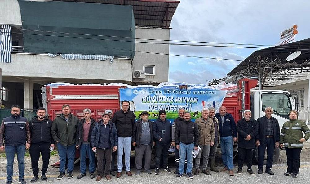 Başkan &Ccedil;er&ccedil;ioğlu'nun K&uuml;&ccedil;&uuml;k &Uuml;reticilere Yem Destekleri Devam Ediyor