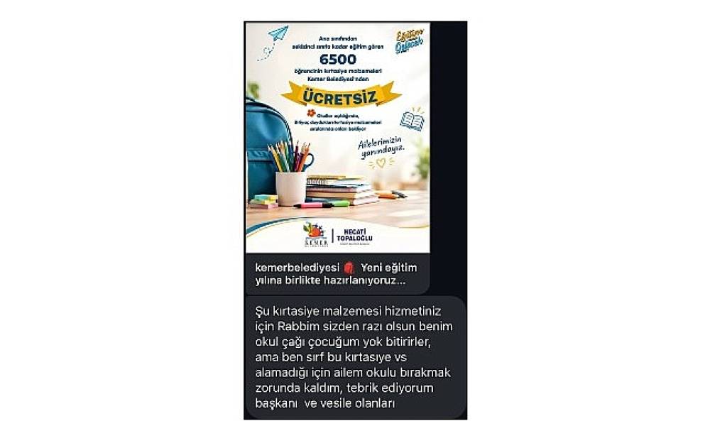 Vatandaşların &uuml;cretsiz kırtasiye memnuniyeti 
