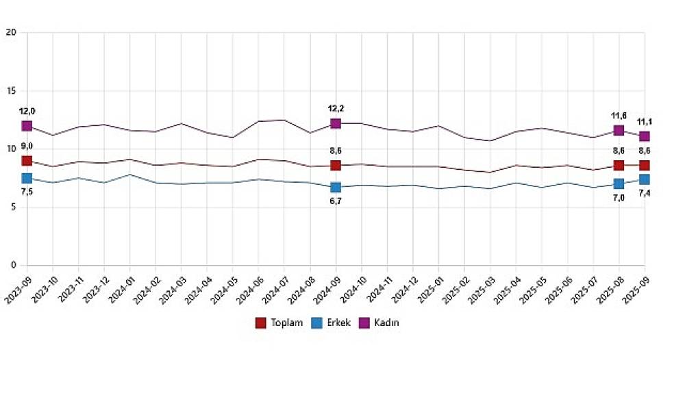İşgücü İstatistikleri, Eylül 2025