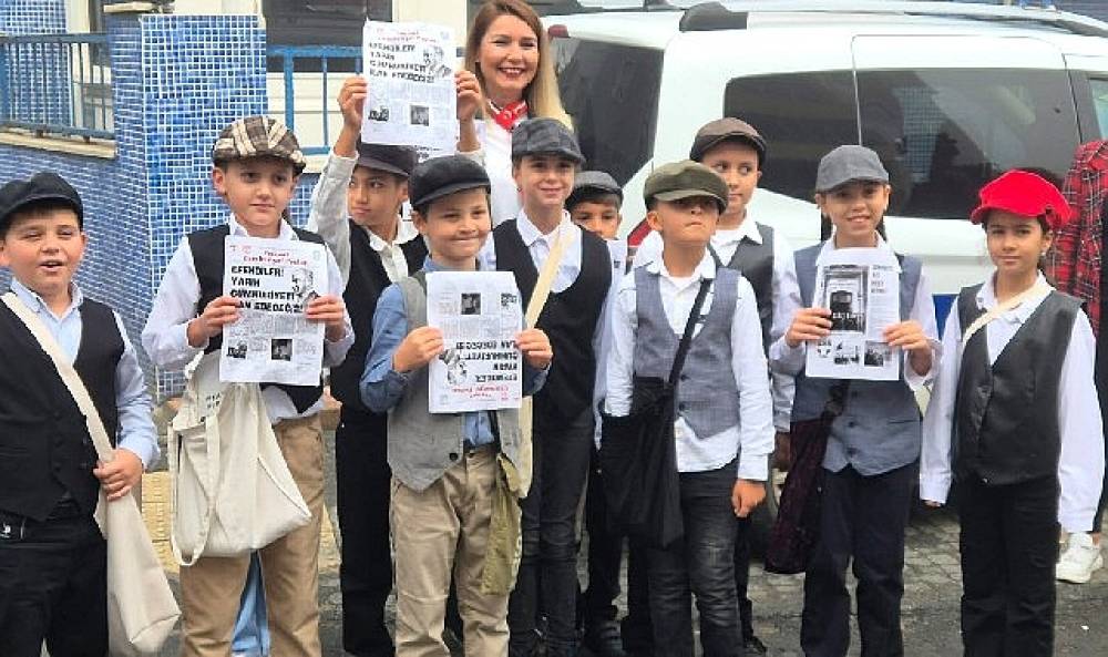 75. Yıl İlkokulu Öğrencilerinden 'Çocuk Gazeteci' etkinliği