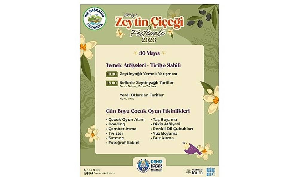 2.Zeytin &Ccedil;i&ccedil;eği Festivali Başlıyor
