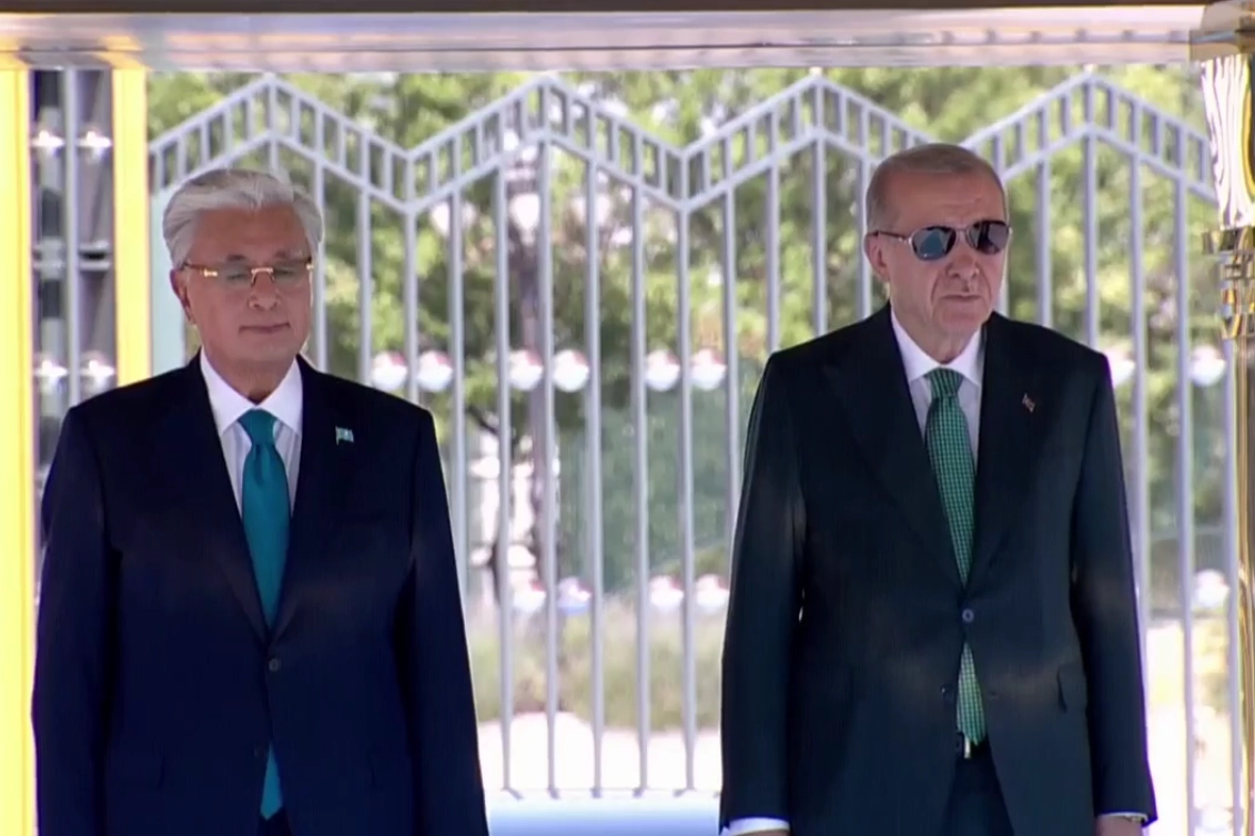 Erdoğan ve Tokayev Cumhurbaşkanlığı Külliyesi'nde buluştu