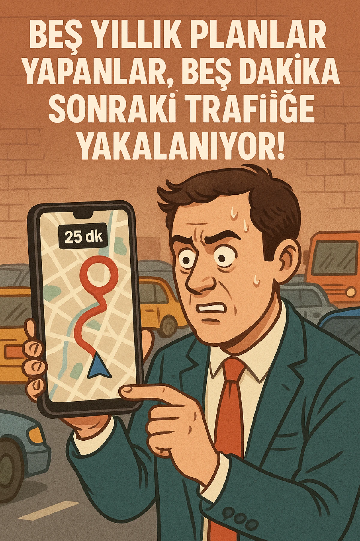 BEŞ YILLIK PLANLAR YAPANLAR, BEŞ DAKİKA SONRAKİ TRAFİĞE YAKALANIYOR!