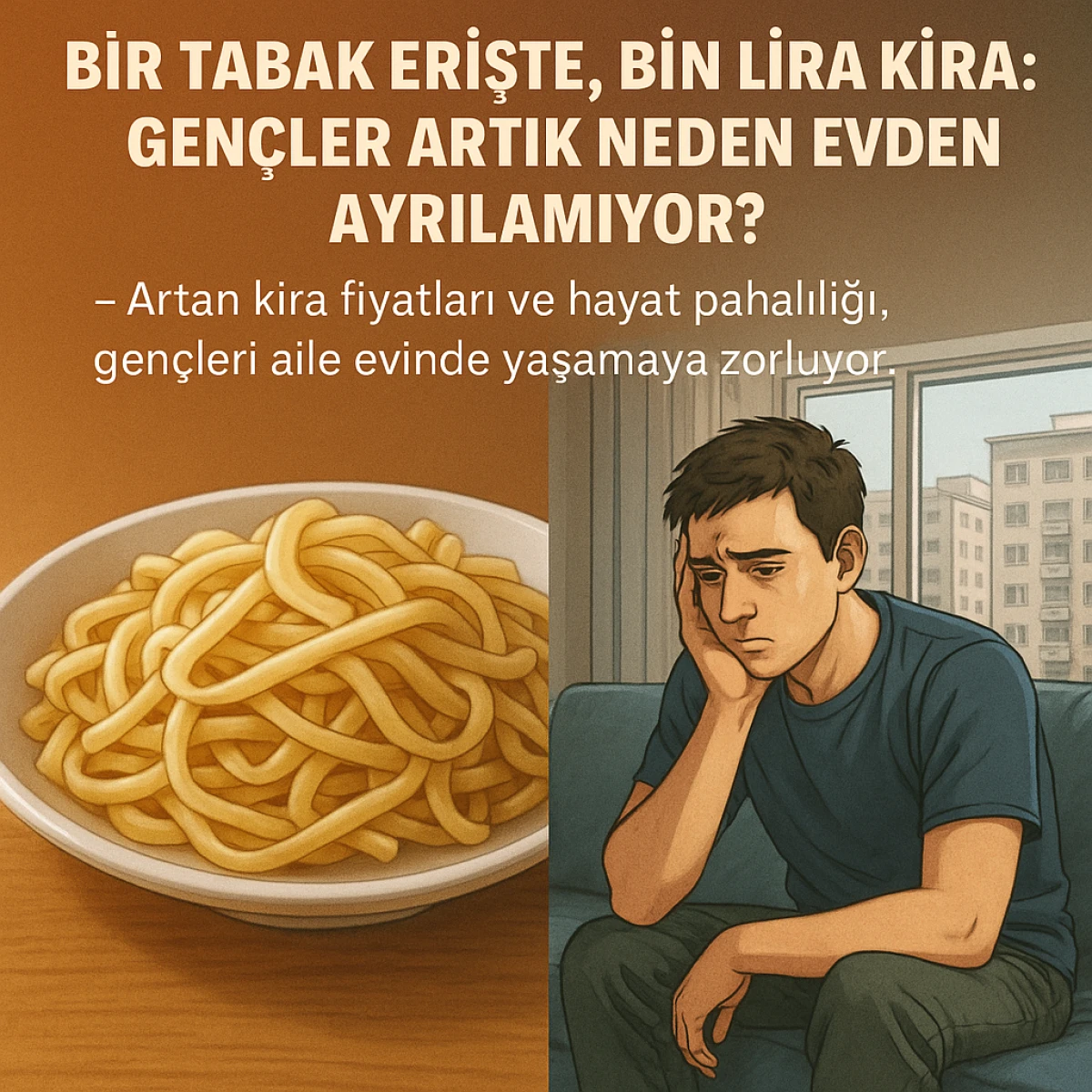 Yüksek Kira Fiyatları Gençleri Evde Tutuyor: Erişte Ucuz, Hayat Pahalı