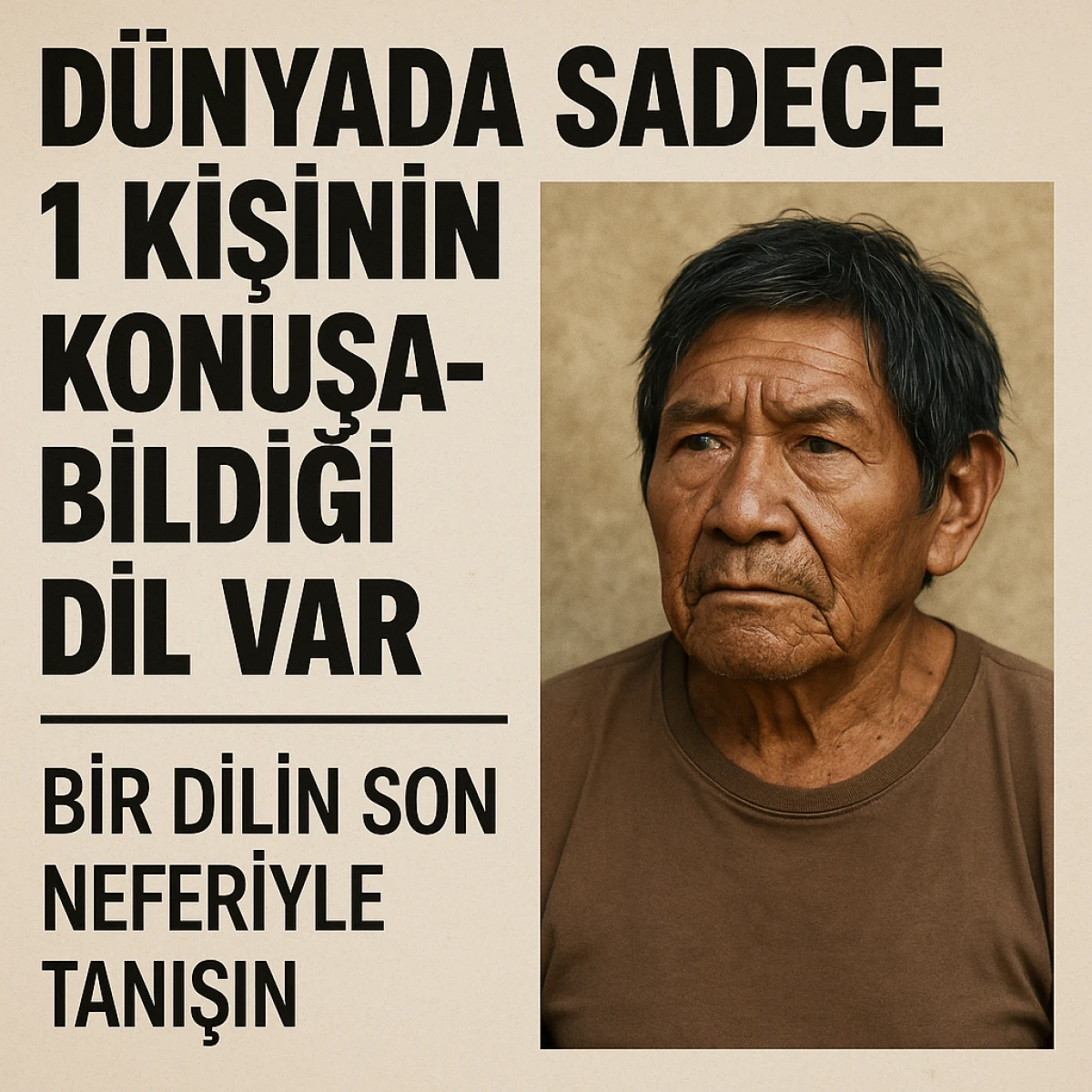 DÜNYADA SADECE 1 KİŞİNİN KONUŞABİLDİĞİ DİL VAR! 