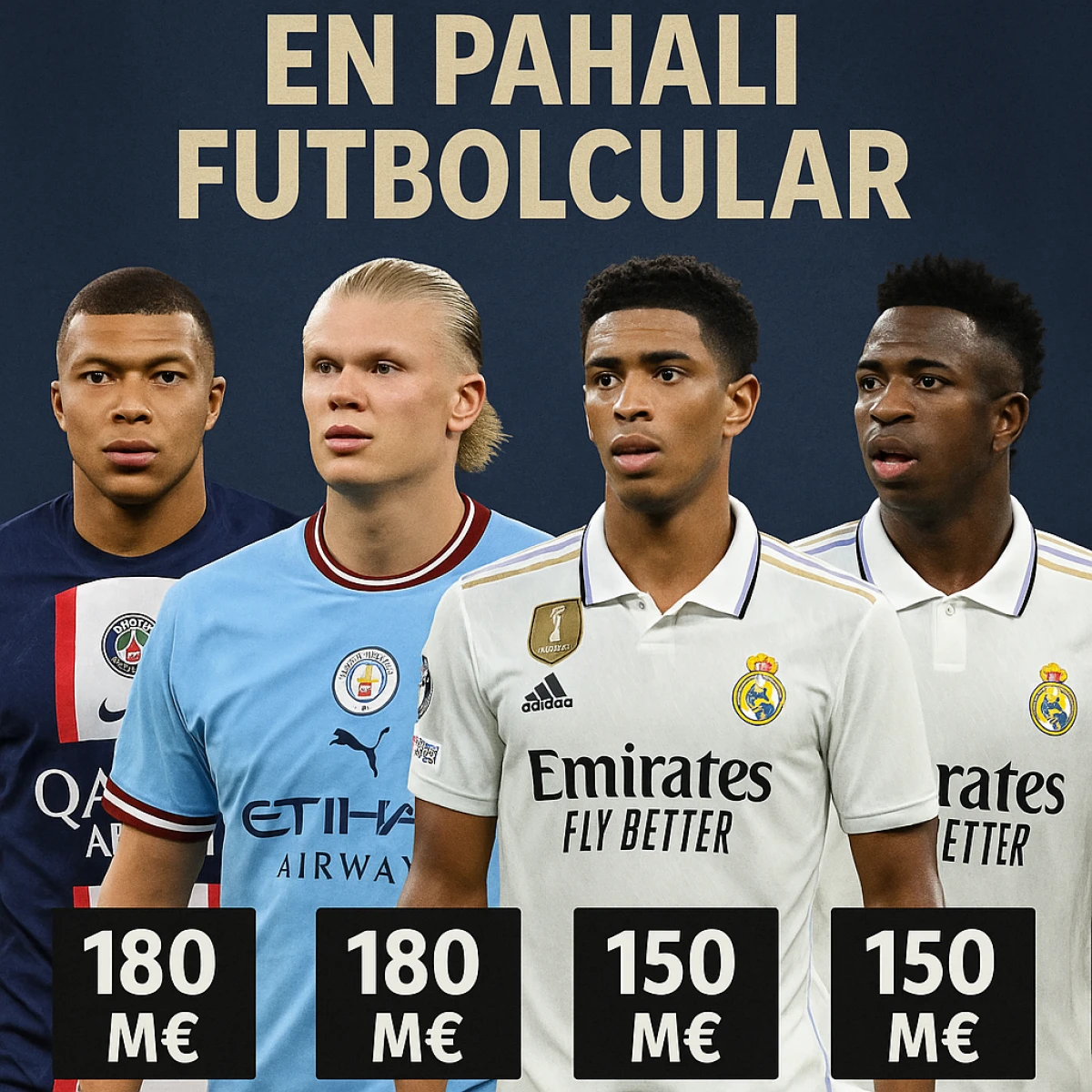 DÜNYANIN EN PAHALI FUTBOLCULARI AÇIKLANDI: ZİRVEDE TANIDIK İSİMLER VAR