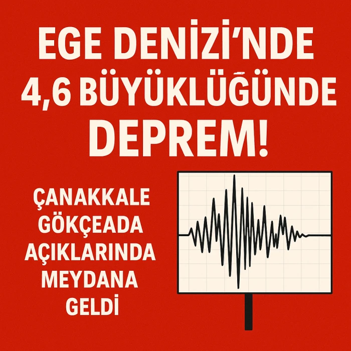 EGE DENİZİ’NDE 4,6 BÜYÜKLÜĞÜNDE DEPREM! ÇANAKKALE GÖKÇEADA AÇIKLARINDA MEYDANA GELDİ