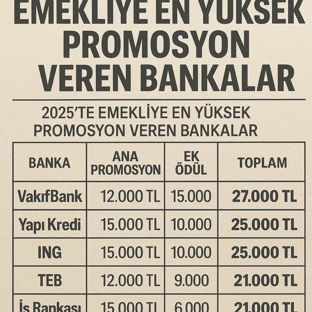En Çok Promosyonu Hangi Banka Veriyor? 2025 Güncel Liste