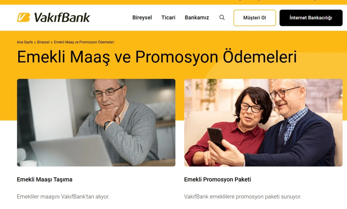VAKIFBANKTAN YAŞLI EMEKLİLERE  &Ccedil;İFTE STANDART 